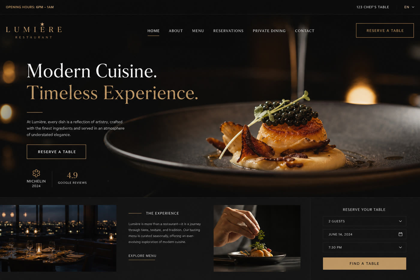 Restaurant — Демо-макет
